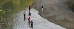 People fishing on the Russian River